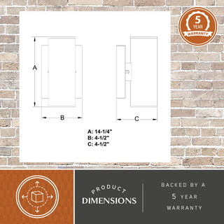 Chiasso 14.25"H LED Outdoor Wall Light Textured Black