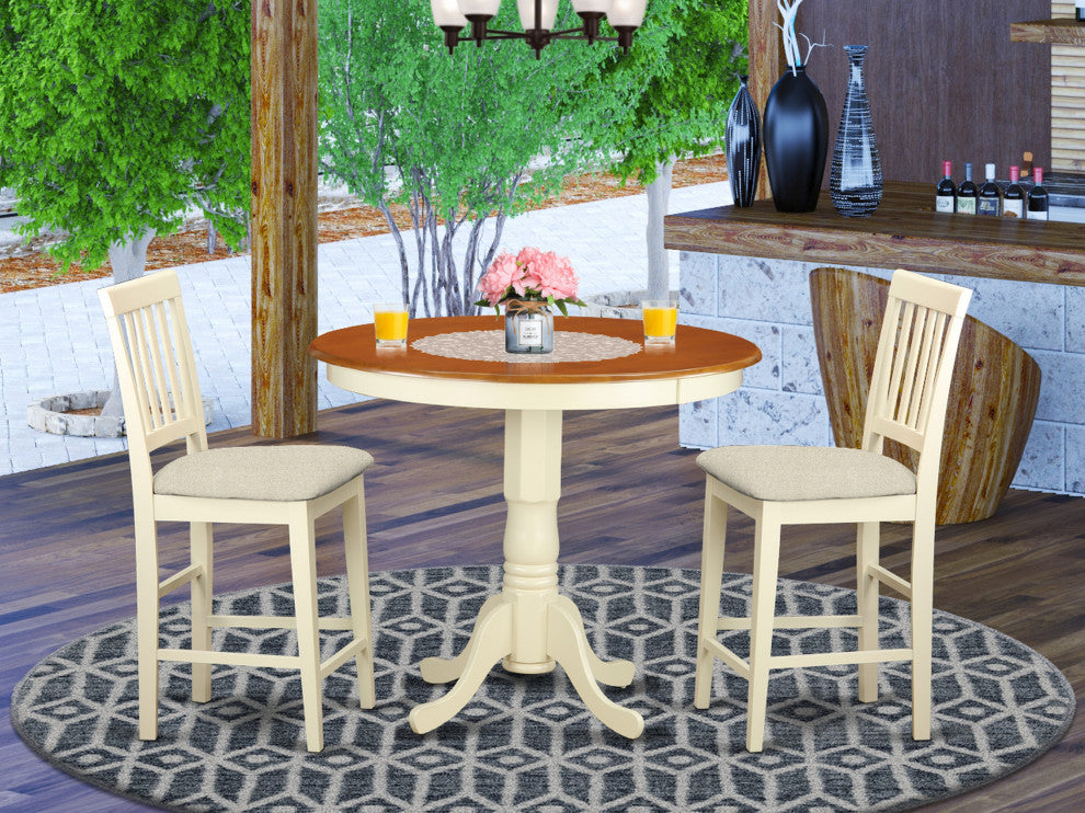 3 Pcpub Table Set - Counter Height Table And 2 Counter Height Chairs