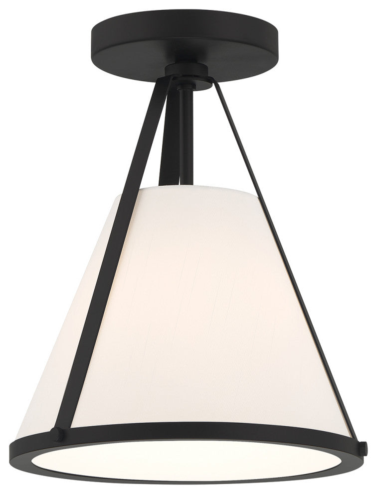 CRYSTORAMA FUL-900-BK_CEILING Fulton 1 Light Black Semi Flush Mount