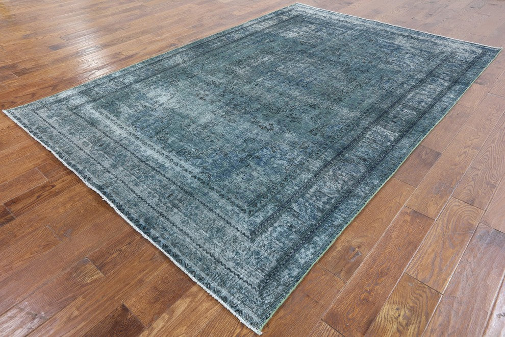 6'x9' Oriental Overdyed Hand Knotted Rug, W2606