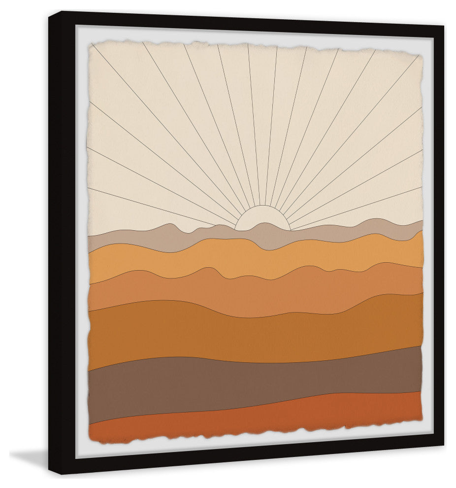 "Enchanting Sun Rays" Framed Painting Print, 12x12