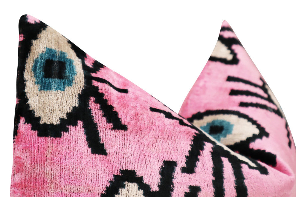 Canvello Pink Evil Eye Pillow for Couch, 16"x24"