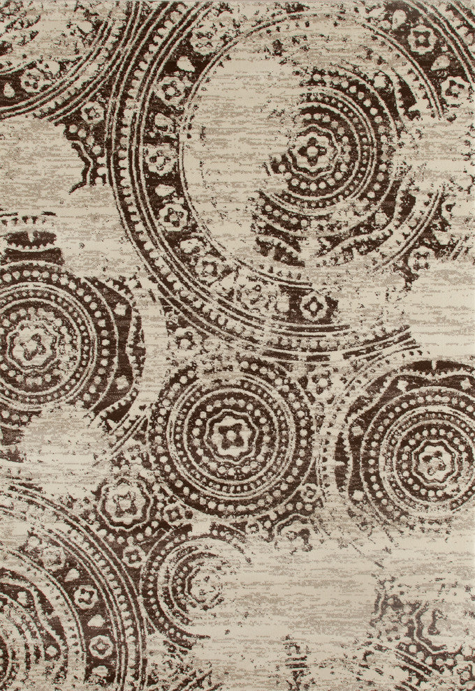 Milan Coins Beige 2'2"x3'7" Area Rug