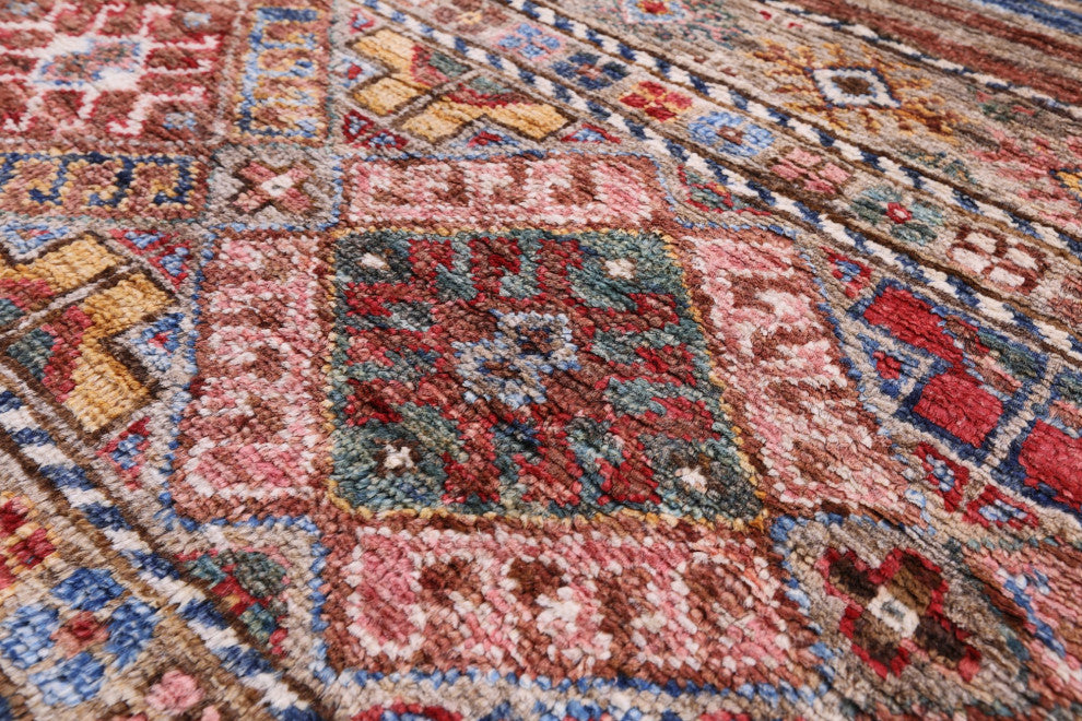 2' 1" X 6' 0" Runner Hand-Knotted Khorjin Super Kazak Rug Q10067