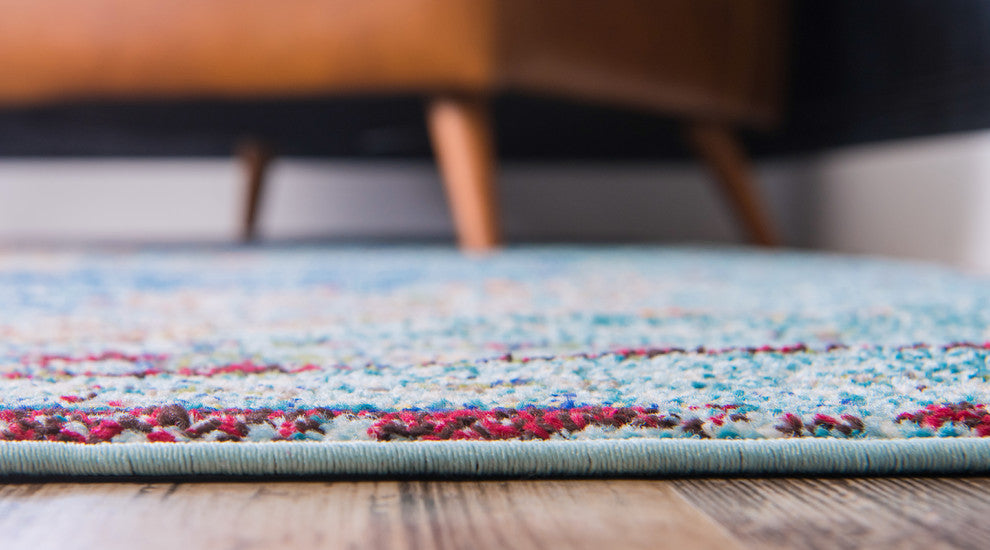 Unique Loom Turquoise Warhol Vita 2' 0 x 6' 7 Runner Rug