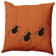 16"x16" Hanging Spiders Decorative Throw Pillow, Dusty Orange