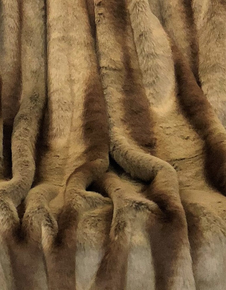 Plutus Sheared Faux Chinchilla Throw Blanket, 102x116
