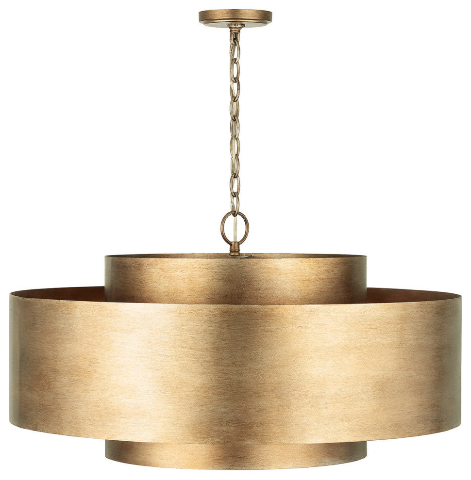 Capital Lighting 339091 Jude 9 Light 30"W Drum Chandelier - Mystic Luster