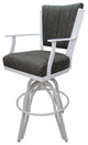 Montana Swivel Tilt Metal 30" Bar Stool or Counter 26" on A Base, Northwest Elk, White, 30"