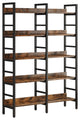 Tribesigns 5-Tier Industrial Bookshelf, 71\" Tall Etagere Bookcase, Brown