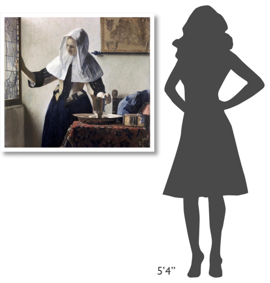 "Woman with a Water Jug - Detail" Print by Johannes Vermeer, 38"x34"