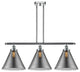 Innovations 916-3I-PC-G43-L Cone 12" 3 Light Island Light, Polished Chrome