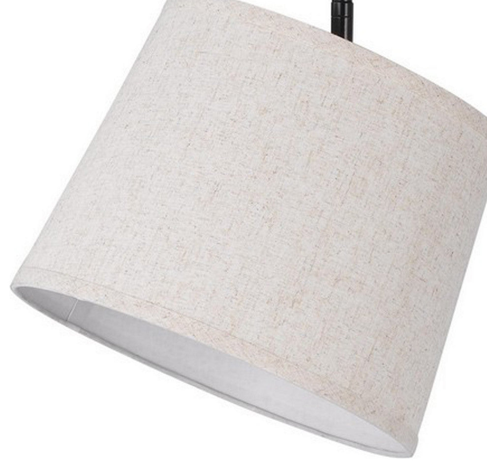 Benzara BM282164 63" Floor Lamp, Adjustable Shade, Metal Base, Dark Bronze