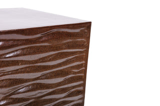 Zen Brown Ceramic Patio Stool