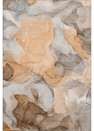 Premium Machine Washable Mayfield AMF504 Orange 3' x 5' Rug