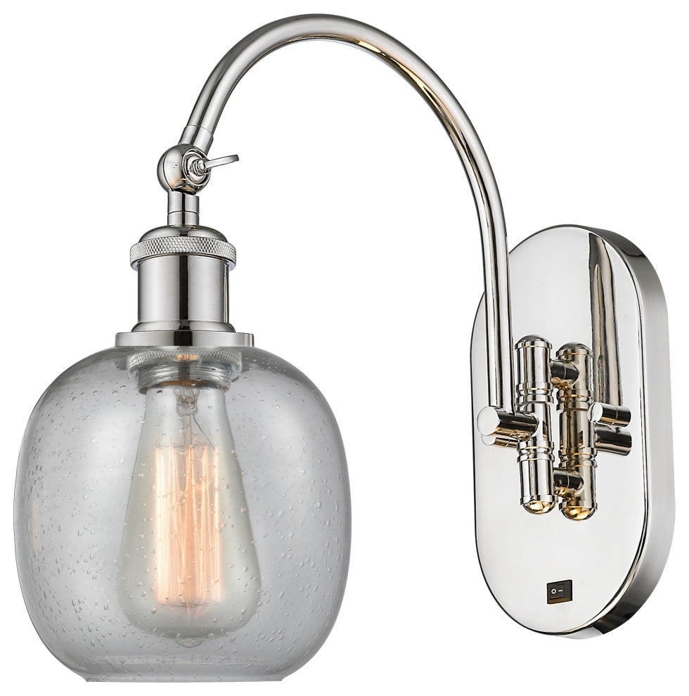 Innovations 518-1W-PN-G104 Belfast 1 Light 6" Sconce, Polished Nickel
