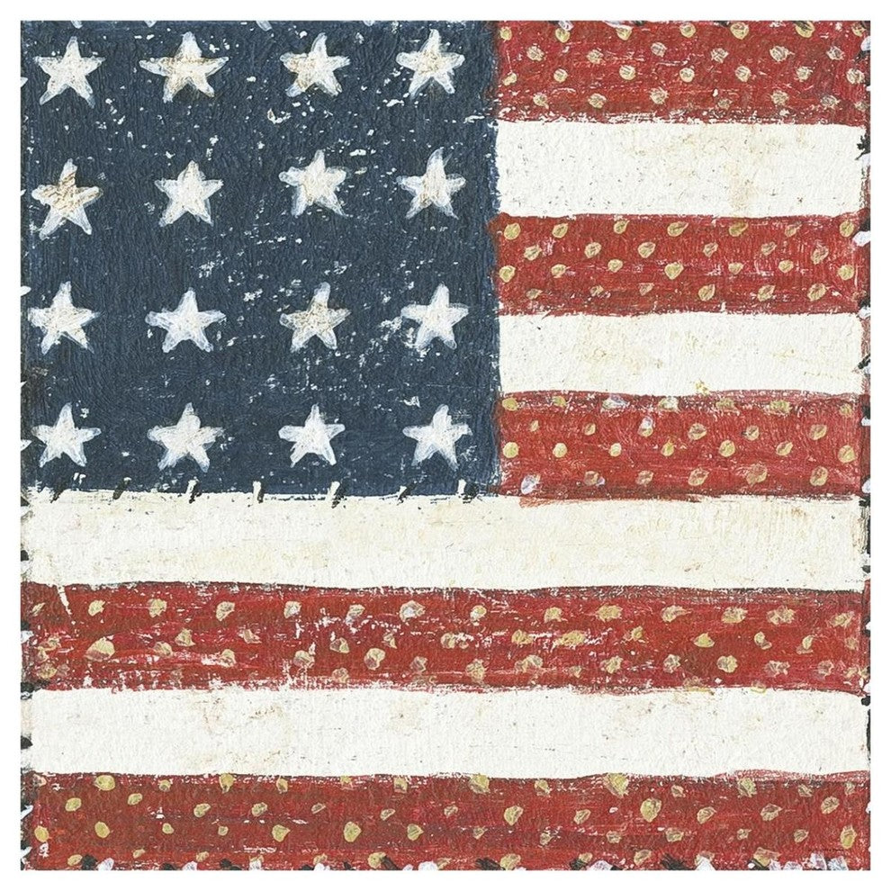 "Americana Quilt IV" Digital Paper Print by David Carter Brown, 42"x42"