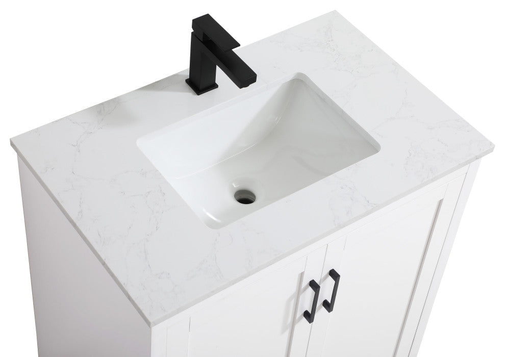 Home Living 30" Single Bathroom Vanity, White