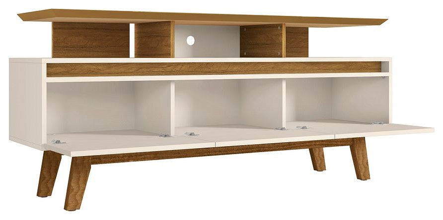 Yonkers 62.99 TV Stand in Off White and Cinnamon