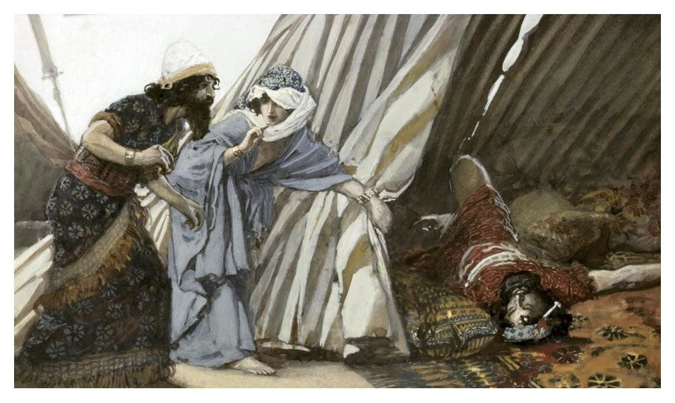 "Jael Shows To Barak, Sisera Lying Dead" Paper Print by James Tissot, 24"x15"
