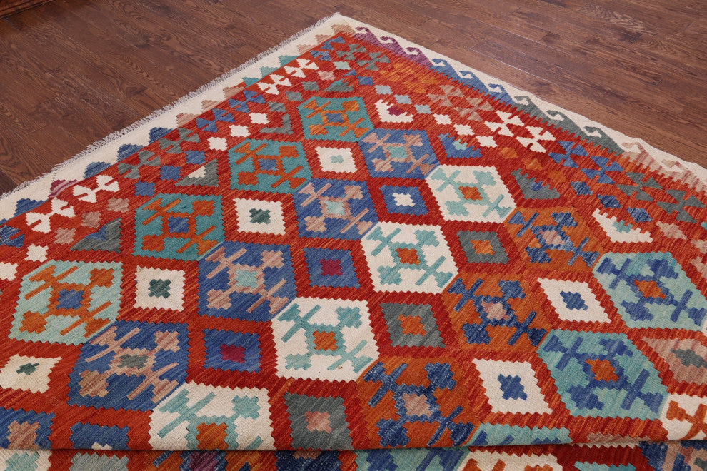 Kilim Flat Weave Wool On Wool Reversible Rug 10' 5" X 15' 4" - Q12540
