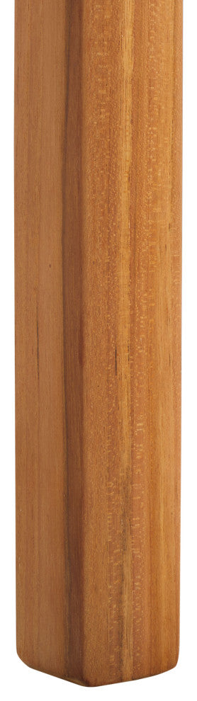 Safavieh Indoor-Outdoor Leon Solid Teak Stacking Chair, Set of 2, Natural