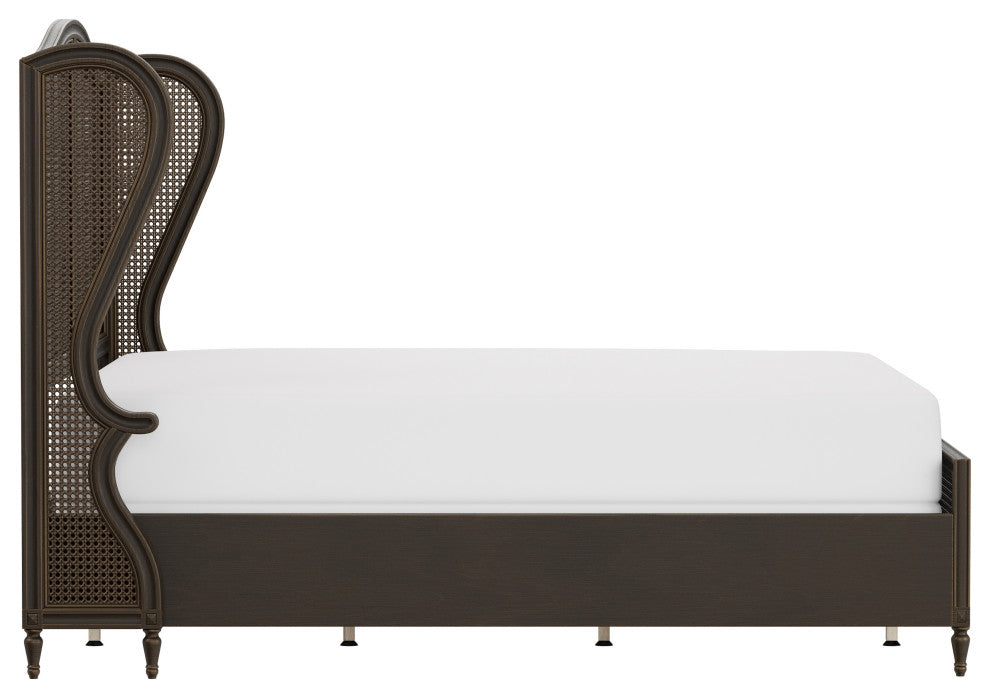 Hillsdale Sausalito Wood Cane Bed, Oiled Bronze, King Bed