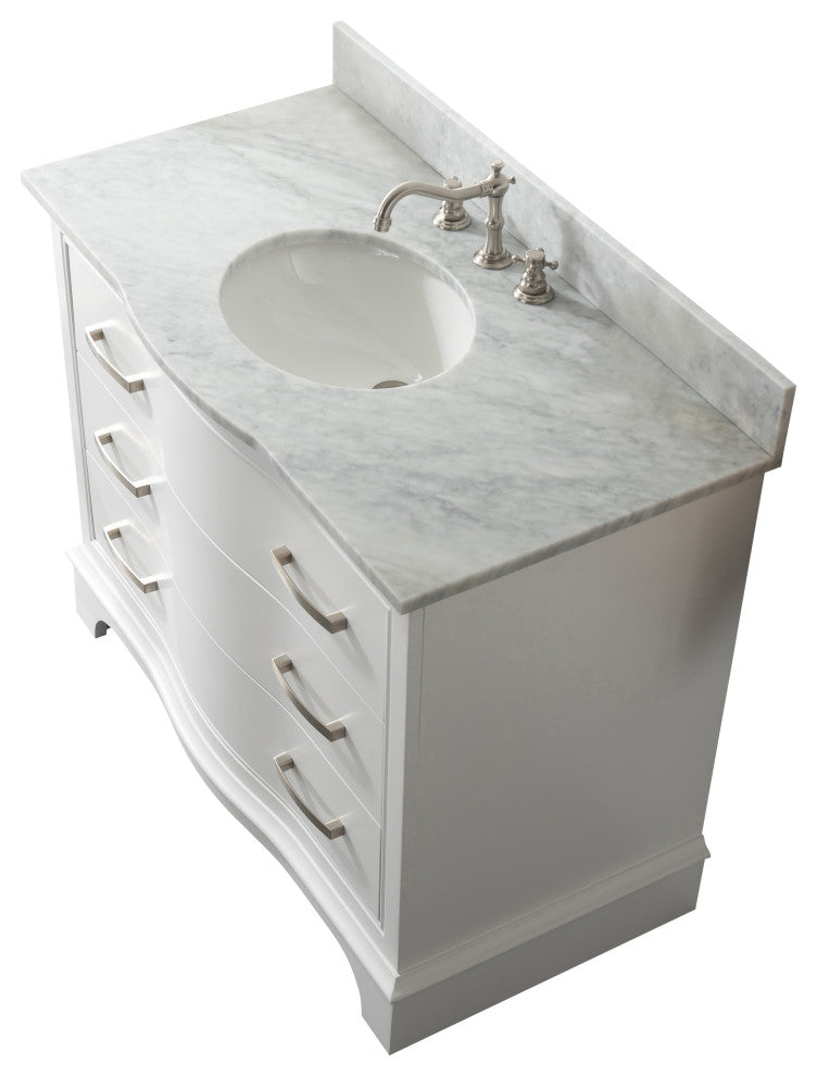 Monroe 42" Bathroom Vanity, White