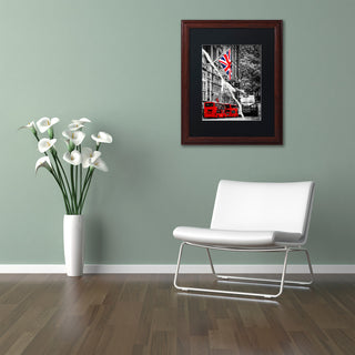 'London Bus' Matted Framed Canvas Art by Philippe Hugonnard