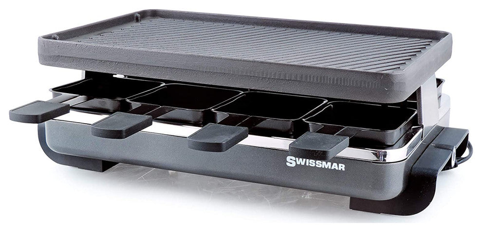 8-Person Raclette Grill | Cast Iron Top Anthracite