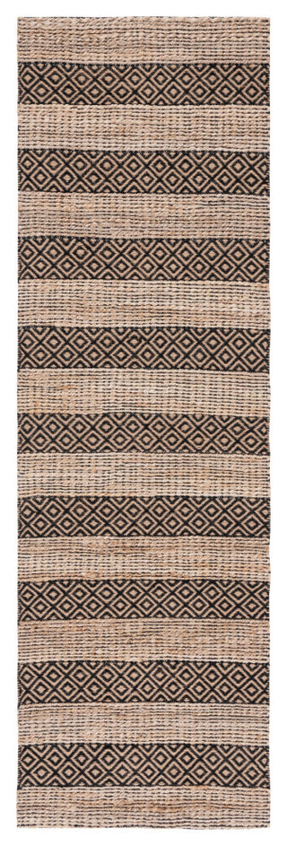 Safavieh Natural Fiber Collection NFB653Z Rug, Black/Natural, 2'3" x 8'