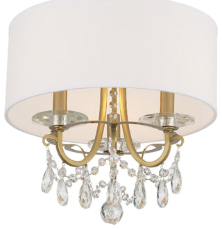 Crystorama 6623-VG-CL-MWP, 3-Light Chandelier, Vibrant Gold