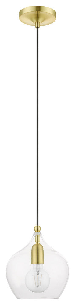 Aldrich 1 Light Satin Brass Pendant