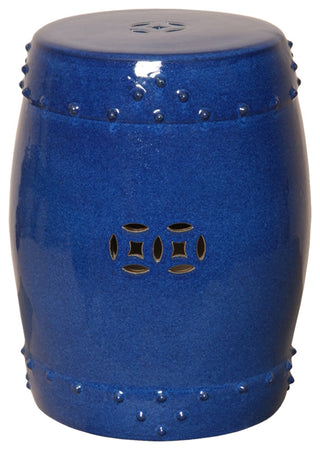 Drum Stool, Blue 13.5x18.5