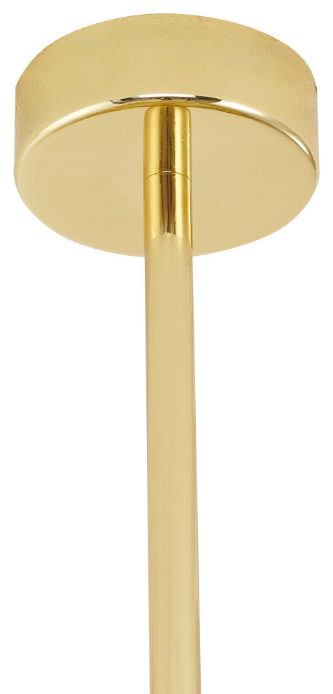 16-Light Gold Chandelier With Hanging Aluminum Chains