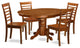 Avml5-Sbr-W, 5-Piece Dining Room Set, Table With Leaf and 4 Dining Chairs