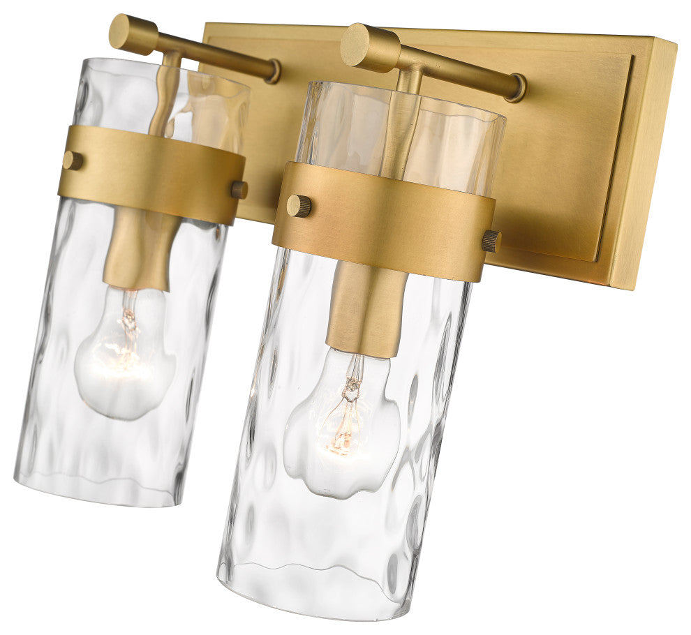 Zlite 3035-2V-RB 2-Light Vanity, Clear