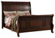 Benzara BM168431 Marvelous Wooden E.King Bed, Antique Cherry Finish
