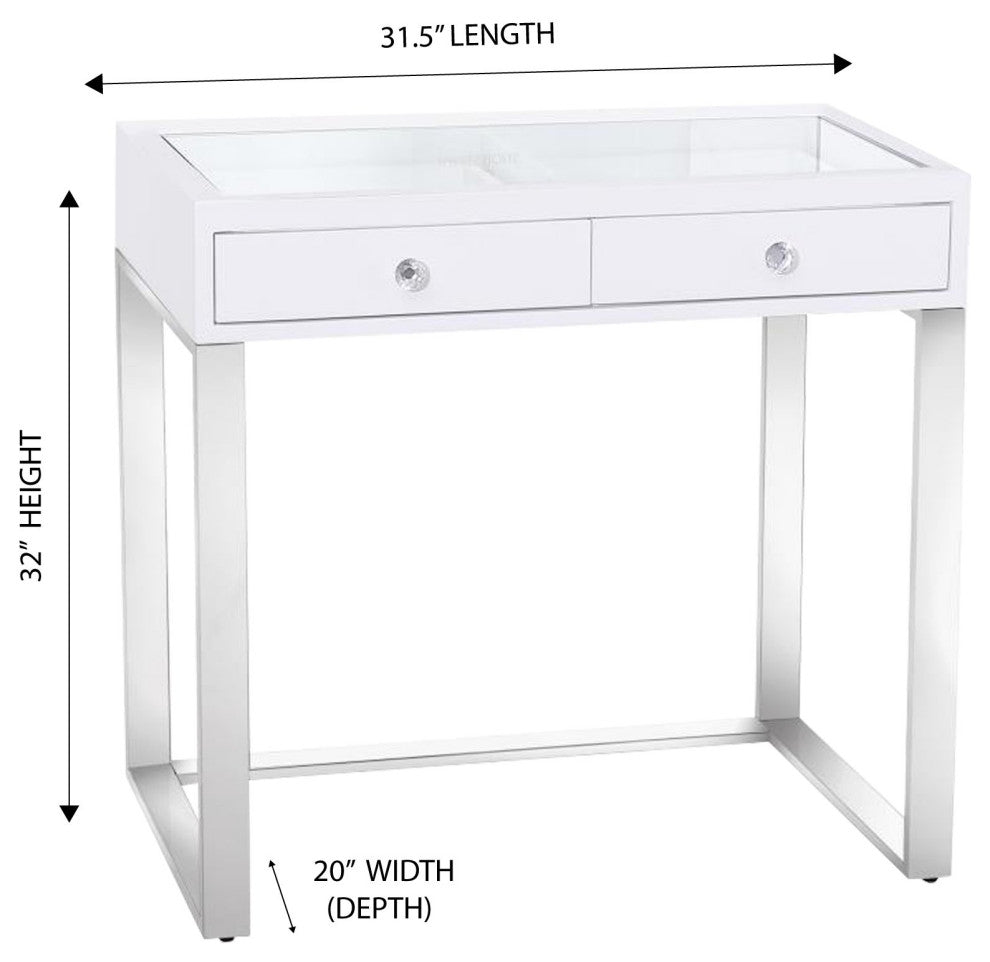 Mini SlayStation Emma Vanity Table, White
