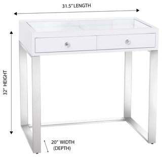 Mini SlayStation Emma Vanity Table, White