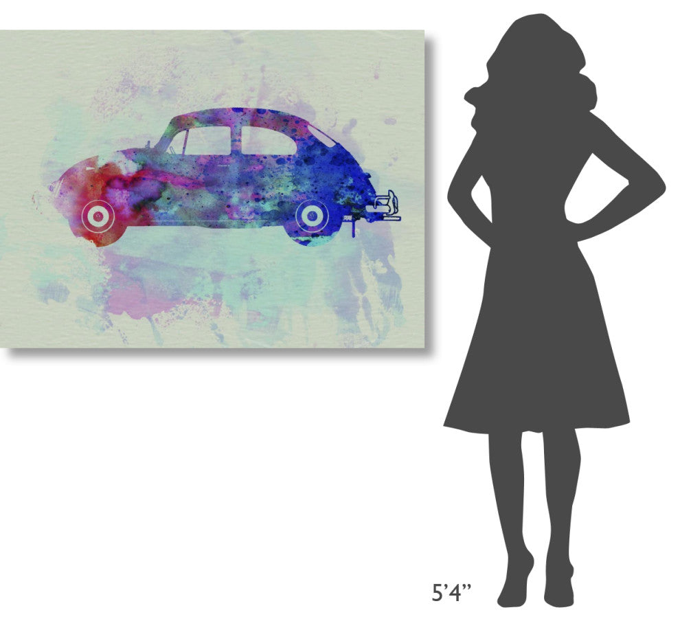 "VW Beetle Watercolor 1" Fine Art Print