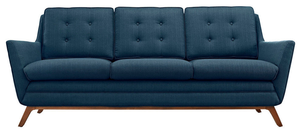Modern Contemporary Fabric Sofa, Azure, Fabric