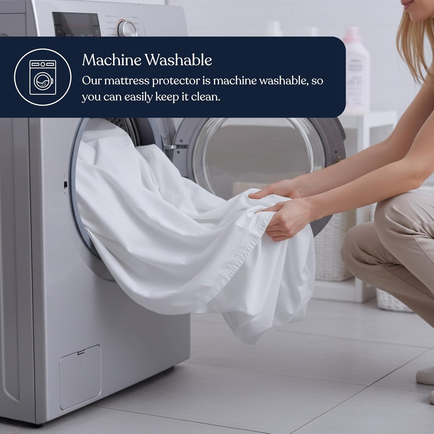 Delara Organic Cotton Waterproof Ultra Soft 300TC Mattress Protector, Full, 54"x75"