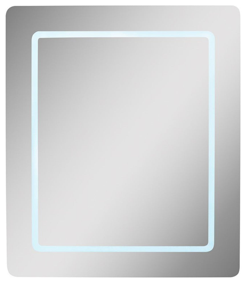 24" Rectangular Led Illuminated Mirrored Medicine Cabinet
