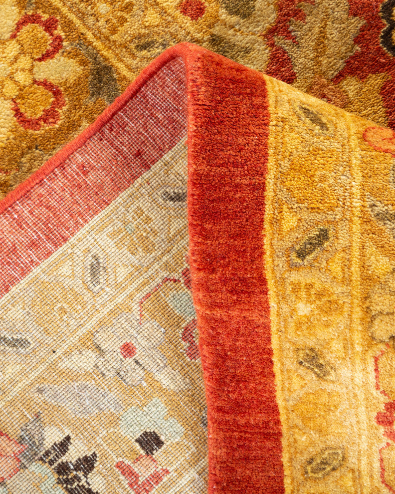 Mya, One-of-a-Kind Hand-Knotted Area Rug Orange, 12'3"x15'5"