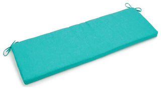 60"x19" Spun Polyester Bench Cushion, Aqua Blue