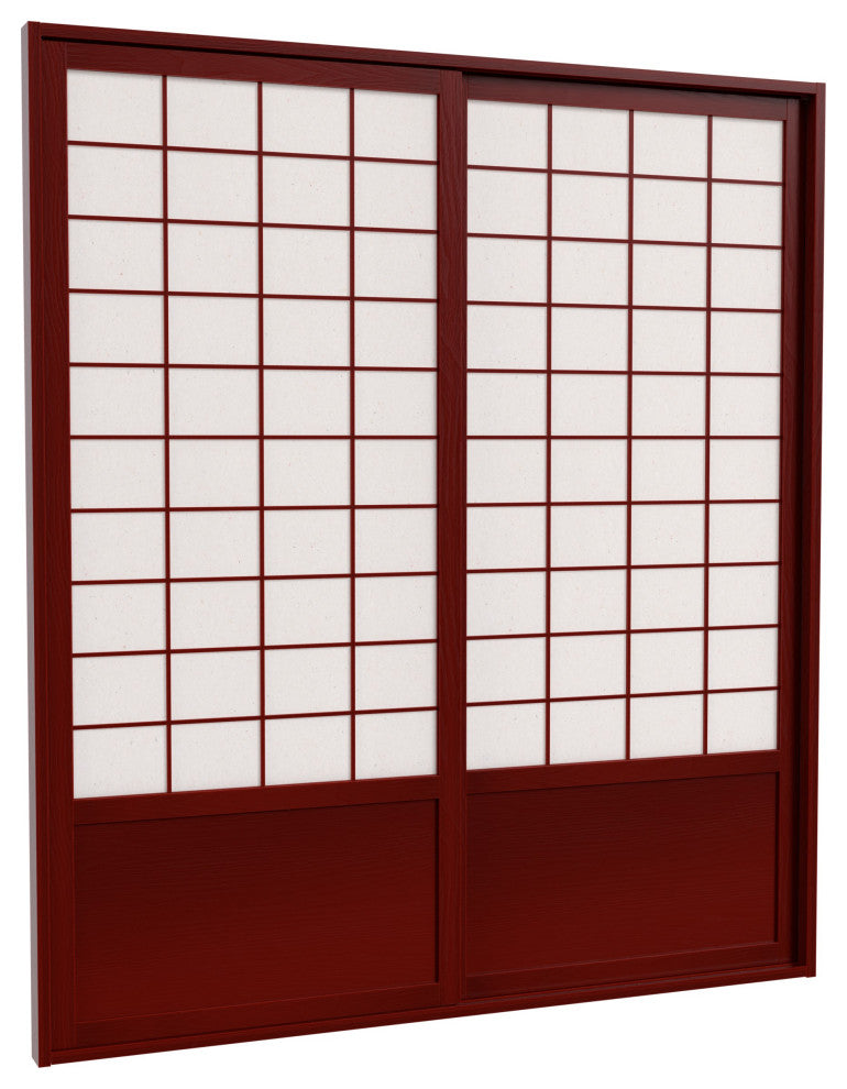 7' Tall Zen Shoji Sliding Door Kit, Rosewood