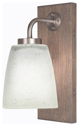 Oxbridge Wall Sconce, Graphite & Painted Distressed Metal,  4.5" White Muslin