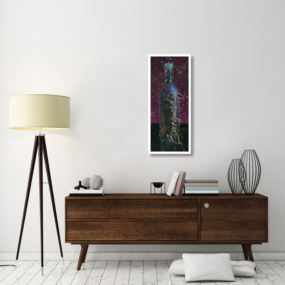 "Wine Splash Dark V" Digital Paper Print by Wellington Studio, 18"x42"