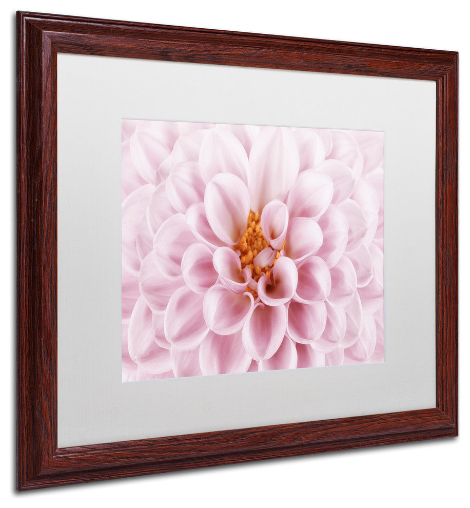 Cora Niele 'Pink Dahlia' Matted Framed Art